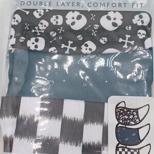 New 3 Pack Kids Face Covers Masks